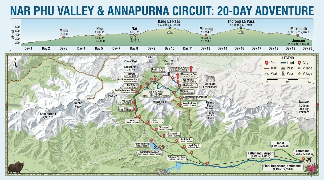 Nar Phu Valley with Annapurna Circuit