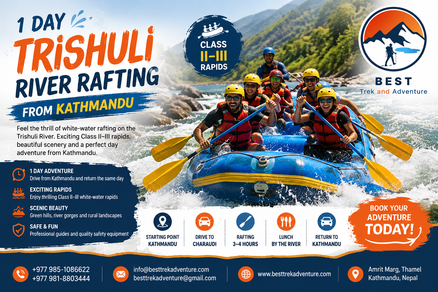 Trishuli River Rafting – 1 Day
