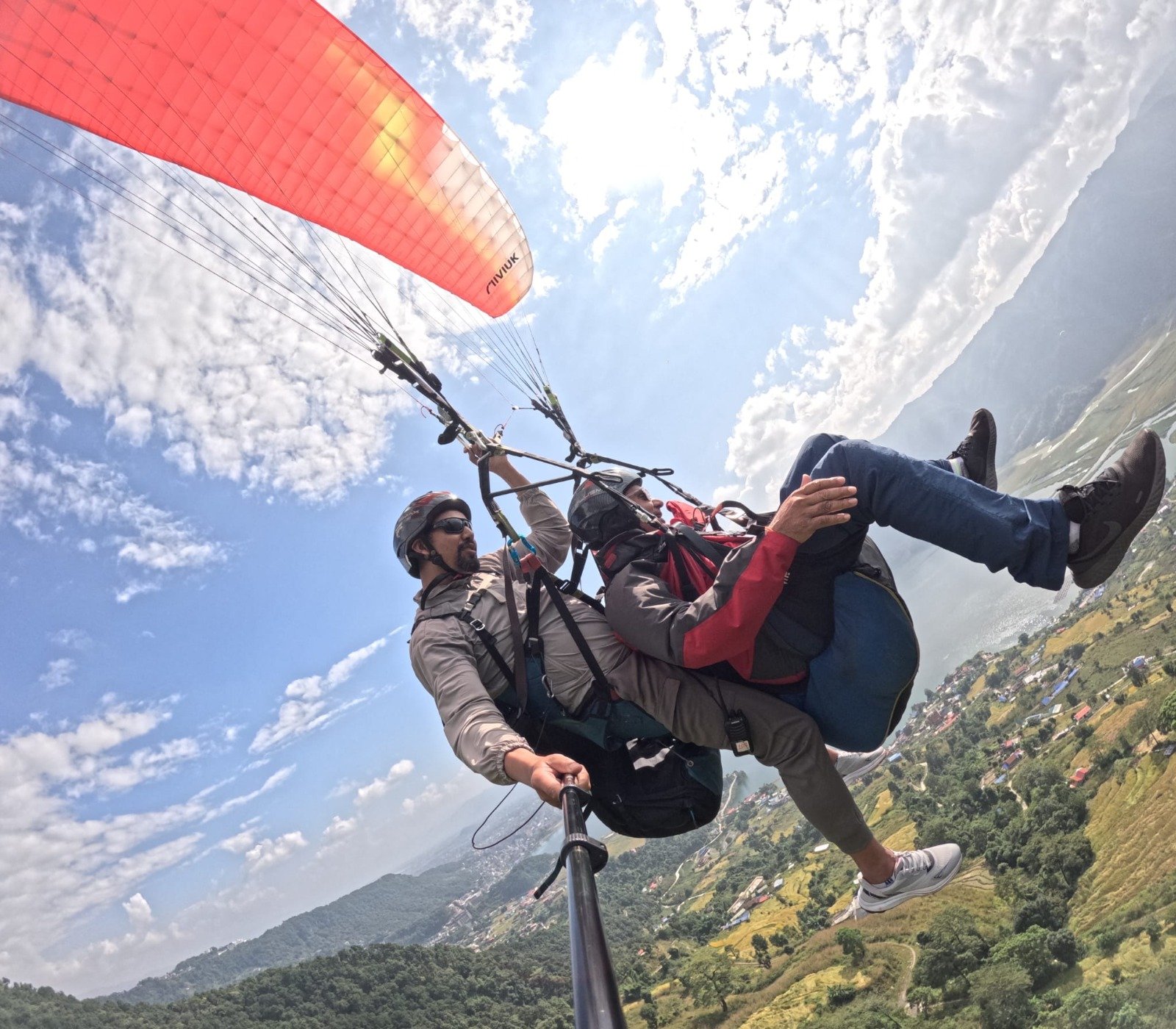 Paragliding in Pokhara, Nepal